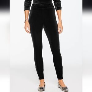 Banana Republic Black Stretch Velvet Leggings Medium